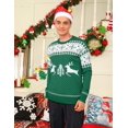 thumbnail image 2 of Totatuit Chandail de Noël Assorti pour la Famille Col Rond Rennes Flocons de Neige Chandail Tricoté Laid pour Hommes Femmes, 2 of 8