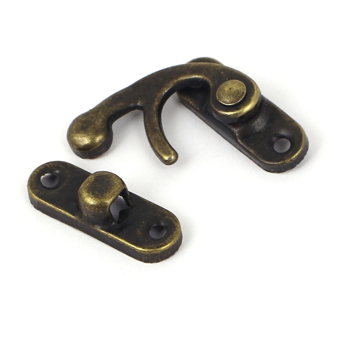 Jewelry Case Gift Box Lock Latch Buckle Clasp Bronze Tone 32x27mm 30pcs