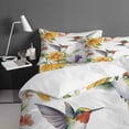 thumbnail image 4 of Hummingbird Full Size Comforter Set, Flower Spring Soft Bedding for All Seasons, 4 Pcs Bed Set with 1Comforter (86"x86") ,1 Sheet(80"x116"), 2 Pillowcases (19"x29"), 4 of 7