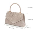 thumbnail image 6 of JVBTVB Women's Evening Bag Clutch Purse Sequin Embellished Pleated Shimmer Mini Handbag for Wedding Banquet Party, 6 of 9