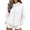 White, variant on Vivianyo HD Women's Full Zip Fleece-lined Hooded Sweatshirt, Long Sleeve Drawstring Outerwear for Women, Fall Winter Casual Hoodie with Pockets for Errands and Outdoor Walks, Sizes S-3XL
