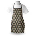 thumbnail image 3 of Floral Apron Art Nouveau Style Romantic Poppy Flowers Artistic and Ornate Nature Design, Unisex Kitchen Bib Apron with Adjustable Neck for Cooking Baking Gardening, Tan Grey Vermilion, by Ambesonne, 3 of 3