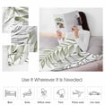 thumbnail image 4 of Abstract Art Sage Green Leaves Throw Flannel Blanket 50x60In Watercolor Leaf Modern Style Super Soft Cozy Bed Blanket, Lightweight Plush Fuzzy Bed Throw for Bedroom Sofa Couch Living Room, 4 of 4