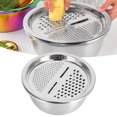 thumbnail image 4 of Water Basin Set, Food Safe Grade Stainless Steel 3 In 1 Kitchen Utensils Basin Grater Set Rustproof Easy To Clean  For Home For Restaurant For Hotel, 4 of 8