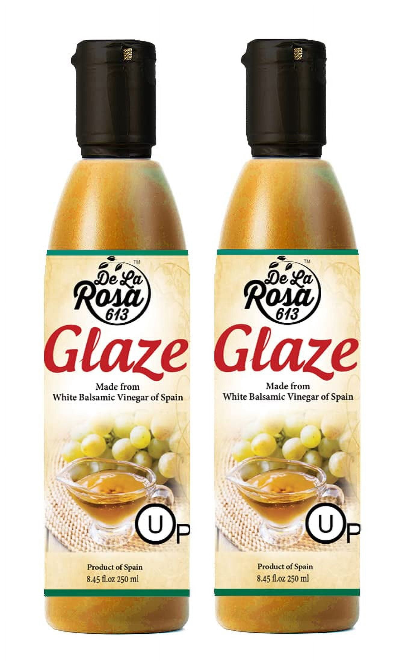 De La Rosa 613 White Balsamic Glaze Kosher Passover,(8.45oz,Pack of 2)Premium Liquid