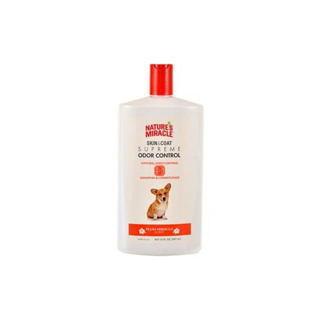 Nature's Miracle NM-7001 Pet Skin & Coat Supreme Odor Control Shampoo, 32 Oz,Each