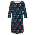 thumbnail image 5 of siminseming Chemises de Nuit de Noël pour Femmes & Chemises de Nuit Grande Taille Robe de Nuit Décontractée Imprimé de Noël Manches Longues Col Rond Extensible Ample Vêtements Chaussures & Accessoires, 5 of 5