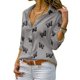 thumbnail image 1 of Puntoco - Blusa informal de manga larga con cuello en V y botones para mujer Puntoco Puntoco-305, 1 of 9