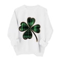 thumbnail image 1 of Wo-Fusoul Chandail pour Femmes, chandail à Manches Longues Col Rond, Haut Décontracté Imprimé pour la Saint-Patrick, Design Sans Capuche, 1 of 6