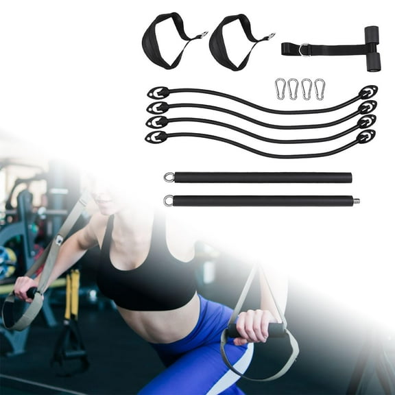 BAOSITY Pilates Bar Kit Accessories Supplies Professional Exercise Yoga for Women Men Fitness Strength Training