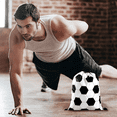 thumbnail image 3 of 36 Pieces Soccer Style Candy Drawstring Bag Softball Soccer Basketball Volleyball Drawstring Bags,36 x Drawstring Backpack,black & white, 3 of 7