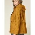 thumbnail image 4 of Made by Johnny Women's Pop of Color Anorak Parka Jacket M MUSTARD, 4 of 6