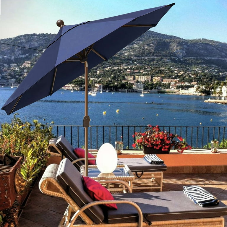 10ft outdoor steel market patio umbrella square tilt crank Best Choice Products 10ft Outdoor Steel Market Patio Umbrella  Crank & Tilt,  6 Ribs, Available in Striped, Woodgrain, or Solid Steel Pattern : Target