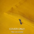 thumbnail image 4 of Cushion Covers 2pc Set (50 X 50 Cm) - Sunbeam Yellow - Solid Dyed Cotton Canvas, 4 of 5