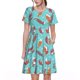 thumbnail image 1 of Balery Sea Otters Family In Blue Water Vestidos sueltos de manga corta para mujer, vestidos de verano 2025, vestidos casuales de corte A con vuelo., 1 of 6