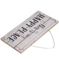 thumbnail image 4 of Decorative Wooden Sign Novel Waterproof Table Sign Hanging Decoration with Happy Place for Courtyard, 4 of 12