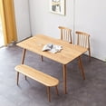 thumbnail image 5 of Wood Dining Bench Indoor, Oak Table Bench for Dining Room, 47.24 Inch Wooden Bench for Entryway, Bedroom, Living Room, Kitchen, Natural, 5 of 8