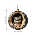 thumbnail image 3 of 2026 Forest Animal Christmas Ornaments, 3D Acrylic Animal In Acorn Hanging Hide Decoration for Christmas Tree, Wildlife Holiday Decor, Seasonal Keepsake Gifts, Unique Home Party Decor (Sugar Glider), 3 of 6