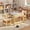 Natural, variant on 3-in-1 Kids Table and Chairs Set with Removable Tabletop Storage, Toddler Craft Table and Charis for Drawing Playing Studying Eating in Playroom Kids Room Living Room, Natural