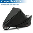 thumbnail image 2 of Cubierta de motocicleta a medida Unique Bargains 301D-PU negra para Honda Super Cub 110 2017-2023, cubierta impermeable para motocicleta al aire libre, 2 of 7