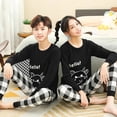 thumbnail image 1 of Pijamas de algodón para niños y niñas, ropa de dormir con dibujos de animales, para otoño e invierno, 2022, 1 of 4