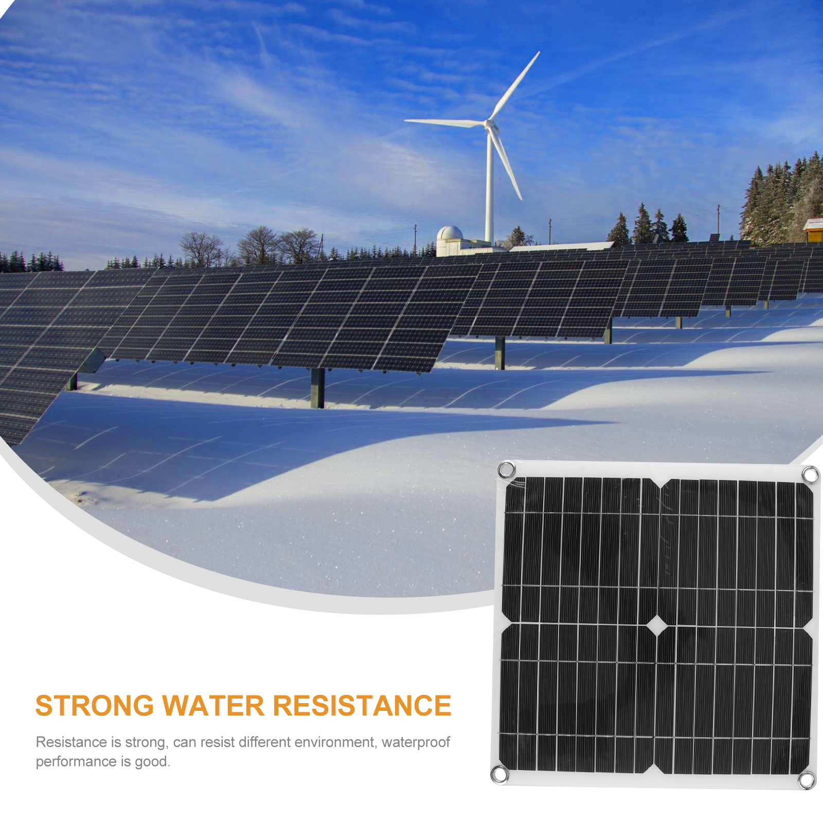 1 Set 200W Outdoor Photovoltaic Solar Power Panel Charging Solar Panel