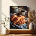 thumbnail image 6 of UXIEQU Fresh Croissants Coffee Canvas Wall Art Print 15.75x11.81 Inches, 6 of 8