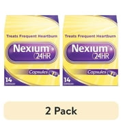 (2 pack) Nexium 24HR Acid Reducer Heartburn Relief Capsules With Esomeprazole Magnesium - 14