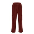 thumbnail image 6 of Audhol Corduroy Pants Women, Women's High Waist Wide Leg Pants Straight Tube Loose Temperament Corduroy Overalls Elastic Waist Casual Pants Work Pants Women Coffee 2XL, 6 of 7