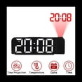 thumbnail image 2 of RotacióN de 180° ProyeccióN Despertador 12/24H LED Reloj Digital Carga USB Proyector de Techo Despertador (Blanco), 2 of 5
