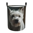thumbnail image 2 of Uemuo Dog Wrapped in Towel 1 Pattern Circular Laundry Hamper Basket with handles,Collapsible laundry basket,Large capacity laundry hamper,Laundry Organizer-Small, 2 of 8