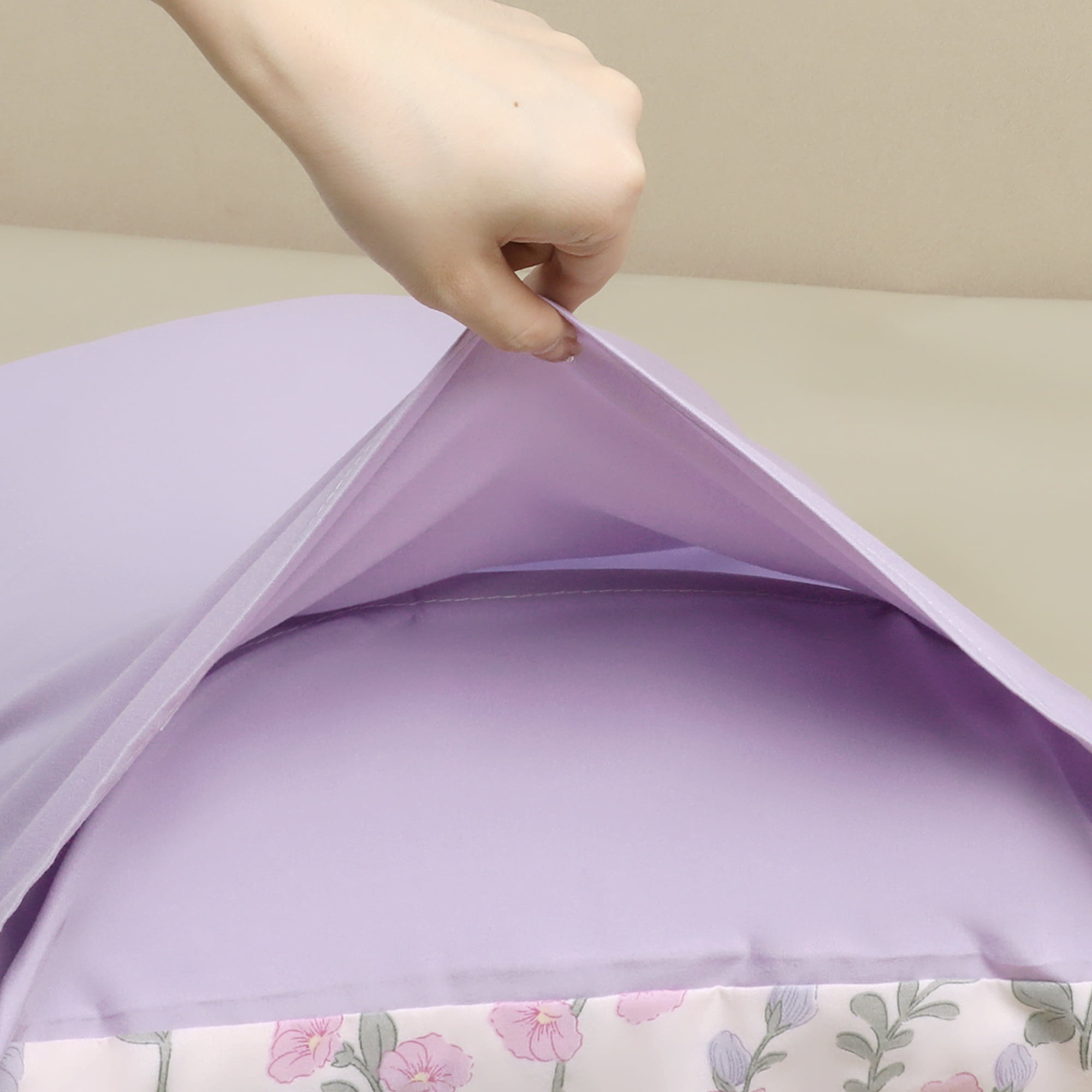 Unique Bargains 2 Pack Pillowcase Breathable Soft Floral Pillow Cases Gift Pink Purple