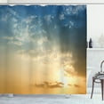 thumbnail image 1 of Ambesonne Blue Shower Curtain, Sky Sun Rays Dusk, 69"Wx84"L, Slate Blue Sepia, 1 of 3