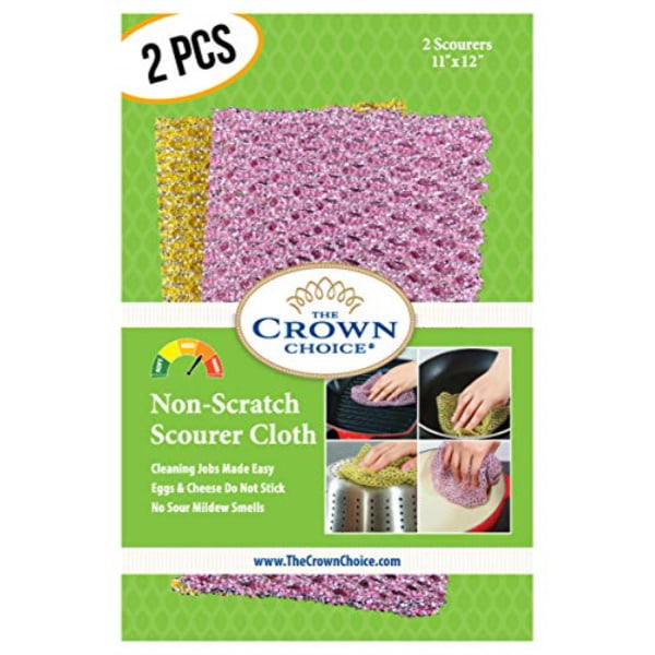Scrubbing Dishcloths 6p Scouring pad Soft Mesh Cleaner Kitchen Tool w Tracking 