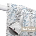 thumbnail image 4 of Light Blue Grey Botanical Swag Valances for Windows, Kitchen Window Curtains Over Sink, Spring Floral Summer Farmhouse Window Treatment Curtains for Living Room/Bedroom Curtains 2 Panel Sets 36"x45", 4 of 8