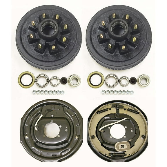 LIBRA Trailer 8 on 6.5" B.C. Hub Drum Kits with 12"x2" Electric Brakes for 7000 lbs Axle