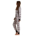 thumbnail image 2 of #FollowMe Women's Printed Henley Thermal Underwear Set with Jogger Pant (Moose Love, Small), 2 of 3