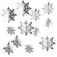 thumbnail image 1 of okwish 3D Iridescent Snowflake Decoration Hanging Euphoria Snowflakes Holographic Garland Christmas Tree Wonderland Winter Ornament Frozen Decoration Birthday Wedding Baby New Years-12Pcs, 1 of 11
