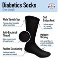 thumbnail image 5 of Yacht & Smith 6 Pairs Men Value Pack of Ring Spun Cotton Crew Diabetic Nephropathy Socks, 5 of 5
