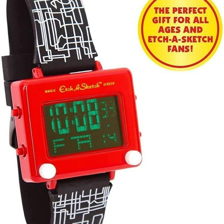 Etch-A-Sketch Wrist Watch Official Classic Magic Screen Digital