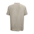 thumbnail image 3 of TAIAOJING Men's Striped Button Down Shirts Spring Summer Top Cotton Linen Casual V Neck Short Sleeve Pocket Top Blouse Beach Shirt, 3 of 4