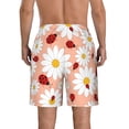 thumbnail image 3 of Naloa Daisy and Ladybug Men's Beach Shorts, Surfing shorts, Swim trunks, Quick Dry Swim Trunks for Surfing Beach Fun - Large, 3 of 9
