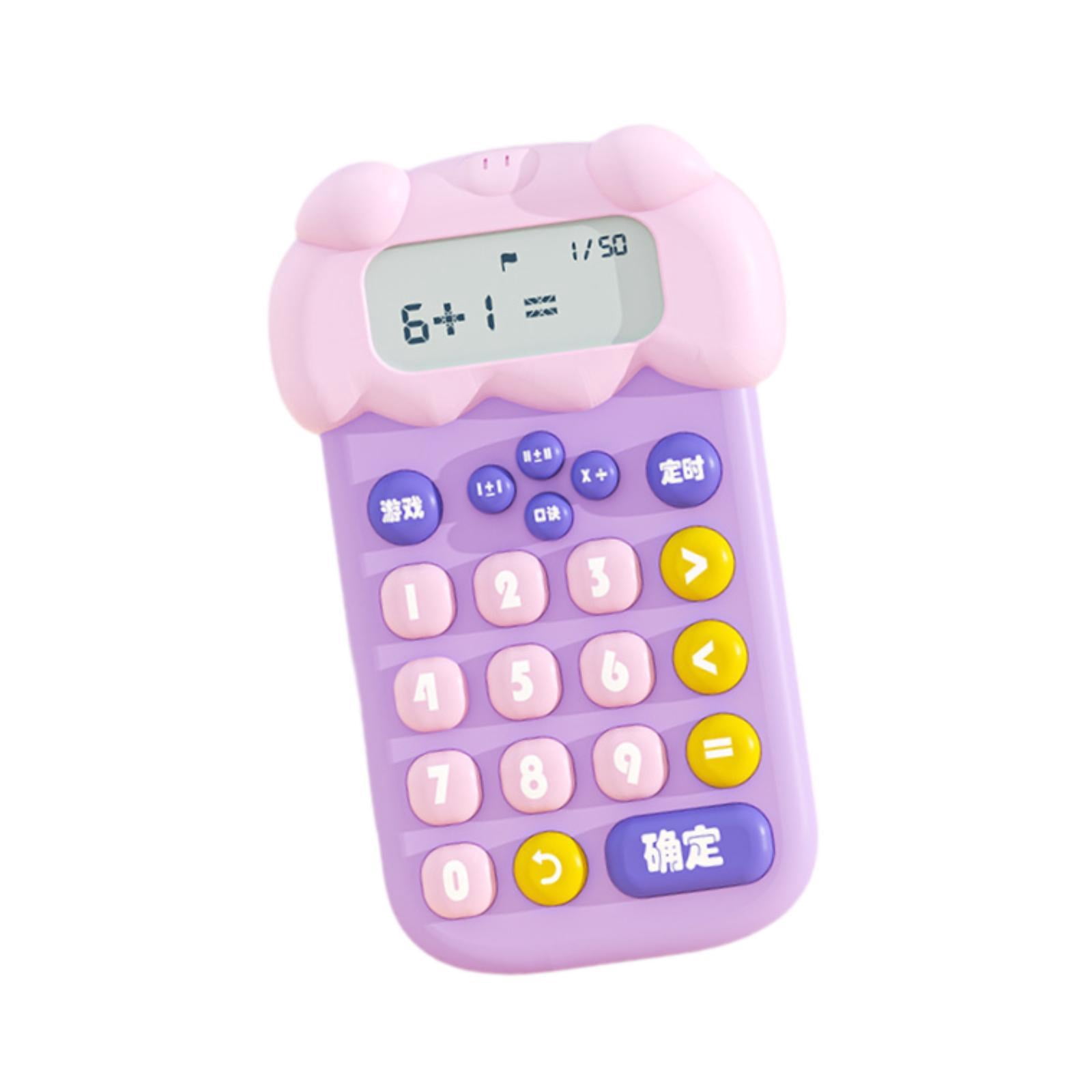 LeeQinersw Dinosaur Calculator Office Desktop Calculator Teaching Aids Intelligent Learning Pink