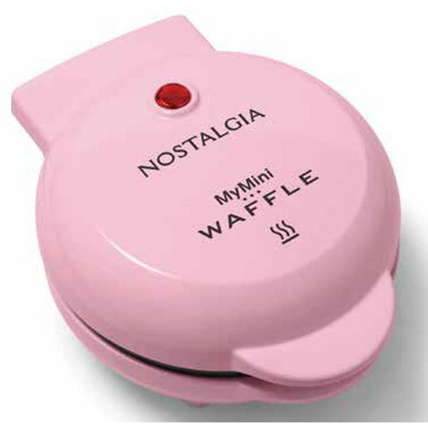 Nostalgia My Mini Personal Home Waffle Maker, Pink