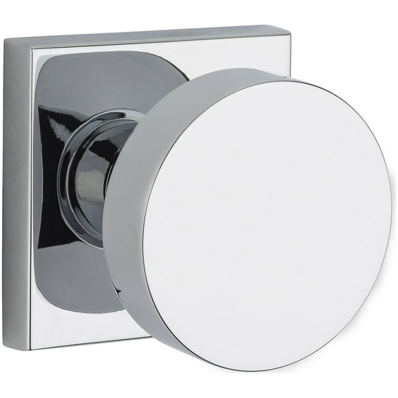 Baldwin Reserve Fdconcsr260 Full Dummy Contemporary Knob and Contemporary Square Rose Bright Chrome Finish