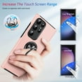 thumbnail image 3 of Hidden Series Galaxy S23 Ultra Case 5G,[No Fall-Off Kickstand] 360°Metal Ring, 15Ft Military Grade Shockproof Protective Phone Case Designed for Samsung Galaxy S23 Ultra, Pink, 3 of 15