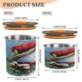 thumbnail image 3 of 30OZ Food Storage Can - Keep Coffee Tea Flour & More Fresh - Ideal for Cereal Nuts & Pet Food Snowman with Red Cardinal Bird, 3 of 9