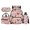 Pink Horse Floral, variant on Yuyamidu Green Horse Floral 4Pcs School Backpack Set for Girls Boys 3rd-5th Grade Kids Bookbag Bundle with Lunch Bag Pencil Case Water Bottle Bag for Elementary Students