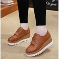 thumbnail image 3 of Women's Fashion Tassels Square-Toe Lace-up Platform Wedge Oxford Shoes, 3 of 7
