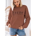 thumbnail image 2 of Womens Halloween Dancing Skeleton Sweatshirts Spooky Season Crewneck Shirt Long Sleeve Horror Skull Pullover Top, 2 of 10